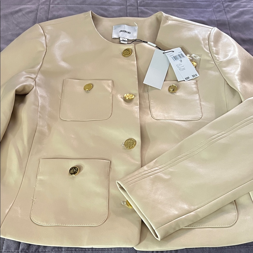 Jason Wu Cream Blazer with Gold Buttons